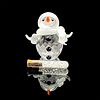 Swarovski Silver Crystal Figurine, Snowman with Crystals