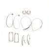 Five Pairs of 14k Gold Hoop Earrings
