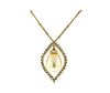UnoAErre 14K Gold Diamond Pearl Pendant Necklace