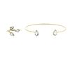 Mateo 14K Gold Aquamarine Droplet Ring Bracelet Set