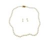 Sea Magic by Mikimoto 14K Gold Pearl Necklace Earrings Set