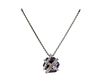 David Yurman Sterling Cable Wrap Diamond Amethyst Necklace