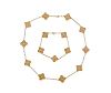 Van Cleef &amp; Arpels 18K Gold Vintage Alhambra Bracelet Necklace Set