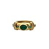 Emerald & Diamonds 18k Gold Ring
