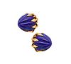 Pierre SterlÃ© Clip On Earring In 18Kt Gold With Lapis Lazuli