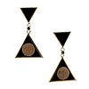 Geometric 14k Gold Earrings with Onyx
