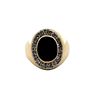 1.05 Cts in Diamond & Onyx 14k Gold Ring