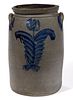 KEESEE & PARR ATTRIBUTED, RICHMOND, VIRGINIA DECORATED STONEWARE JAR