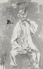 Wang Jinsong "Tai Chi Man" Ink Painting