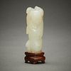 18th c. Chinese Pale Jade Boy Carving