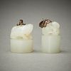 Pair of Chinese Pale or White Jade Seals