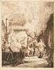 Rembrandt "Death of the Virgin" 3rd State Print