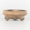 Pre-Columbian Style Pottery Tripod Bowl
