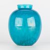Blue Glazed Danish Vase Herman Nils Style Drilled