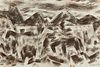 Ward Lockwood "Ranchito" Abstract Drawing 1957