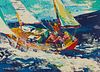 LeRoy Neiman Lithograph "North Seas Sailing" 1981