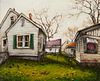 Rod Massey "Between Houses, Spring" Painting 2000
