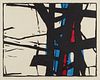 Robert Conover "Cityscape" Woodcut 1957