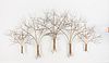 Curtis Jere Vintage Five Trees Wall Sculpture