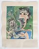 After Pablo Picasso, Lithograph, Figure with Child