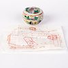 Chinese Famille Rose Porcelain Paste Box 