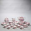 Pink Lusterware Rose Tea Set