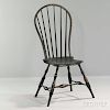 Black- and Gilt-painted Bow-back Windsor Chair