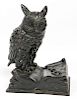 Austrian Bronze Owl Signed Klar