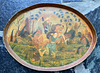Antique Papier mache Indian tray, as found condition
