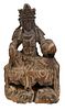 Chinese Carved Seated Guanyin Figure