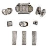 Nine Assorted Silver Bullion Objects