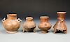 4 Pre Columbian Pottery Vessels