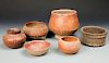 Collection of 6 Pre Columbian Pottery Vessels