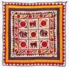 Fine Embroidered Chakla Cloth, Gujarat, India