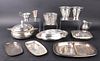 Ten Silver Plated Cups and Serving Items