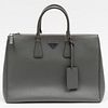 Prada Grey Leather Hand Bag