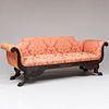 American Classical Style Carved Mahogany Settee