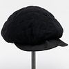Chanel Black Quilted Wool Cap