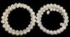 Two Cultured White Pearl Coil Bracelets