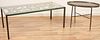 Iron Coffee Table With Small Decorated Metal Oval Table 