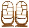 (2) ART DECO STYLE BOOKCASES/ ROOM DIVIDERS