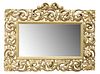 BAROQUE STYLE GILT PAINTED SCROLLED FOLIATE MIRROR