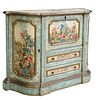 ITALIAN PAINT DECORATED FALL FRONT SIDEBOARD
