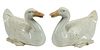 (2) CHINESE EXPORT STYLE PORCELAIN DUCKS