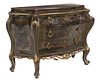 VENETIAN PAINT-DECORATED BOMBE COMMODE