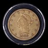 U.S. LIBERTY HEAD EAGLE $10 DOLLAR GOLD COIN 1906D