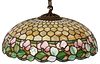 DUFFNER & KIMBERLY STAINED GLASS HANGING LAMP