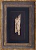 GRAECO-EGYPTIAN CARVED BONE PANEL OF A STANDING FIGURE OF A MAN