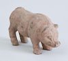 EASTERN HAN POTTERY FIGURE OF A PIG, SICHUAN PROVINCE