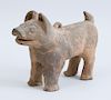 HAN GREY POTTERY FIGURE OF A STANDING DOG